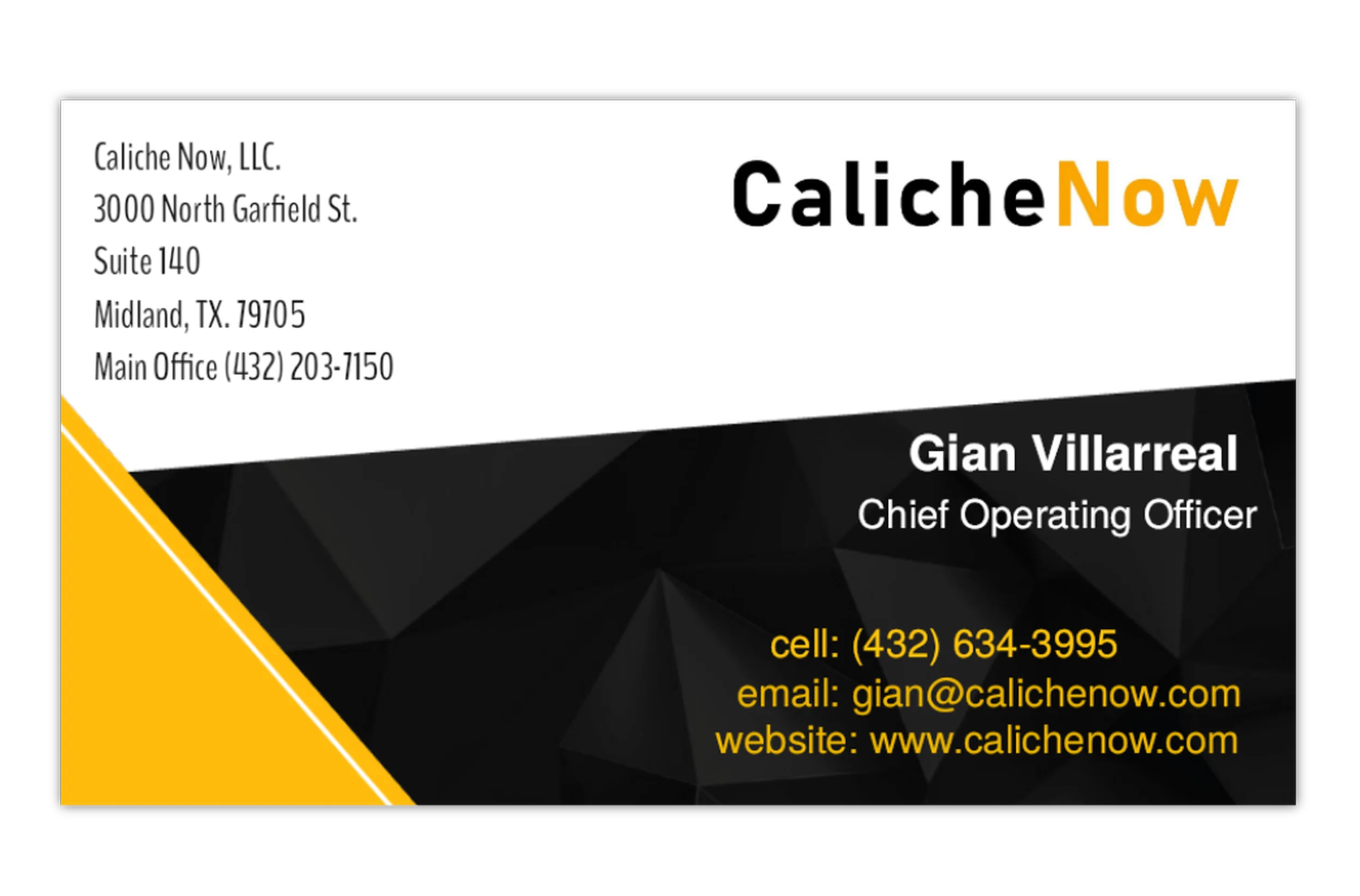 CalicheNow Business Card